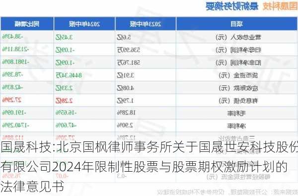 国晟科技:北京国枫律师事务所关于国晟世安科技股份有限公司2024年限制性股票与股票期权激励计划的法律意见书