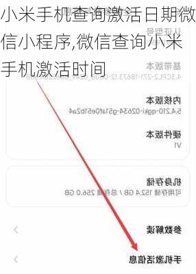 小米手机查询激活日期微信小程序,微信查询小米手机激活时间