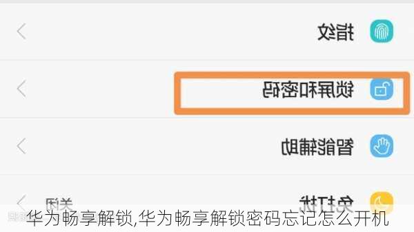 华为畅享解锁,华为畅享解锁密码忘记怎么开机