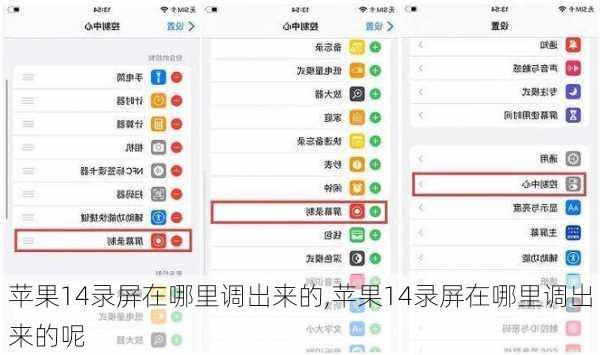 苹果14录屏在哪里调出来的,苹果14录屏在哪里调出来的呢