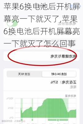 苹果6换电池后开机屏幕亮一下就灭了,苹果6换电池后开机屏幕亮一下就灭了怎么回事