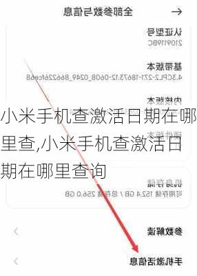 小米手机查激活日期在哪里查,小米手机查激活日期在哪里查询
