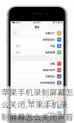 苹果手机录制屏幕怎么关闭,苹果手机录制屏幕怎么关闭声音