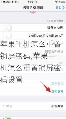 苹果手机怎么重置锁屏密码,苹果手机怎么重置锁屏密码设置