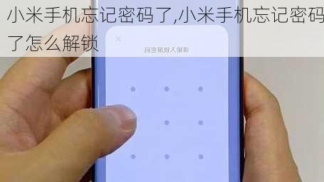 小米手机忘记密码了,小米手机忘记密码了怎么解锁