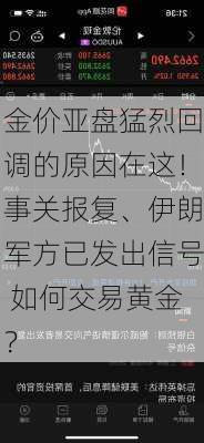 金价亚盘猛烈回调的原因在这！事关报复、伊朗军方已发出信号 如何交易黄金？