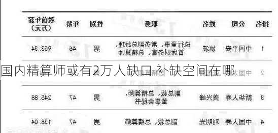 国内精算师或有2万人缺口 补缺空间在哪