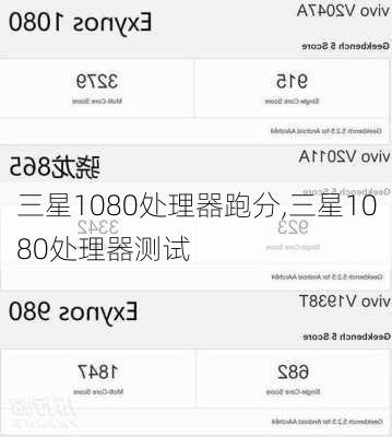 三星1080处理器跑分,三星1080处理器测试