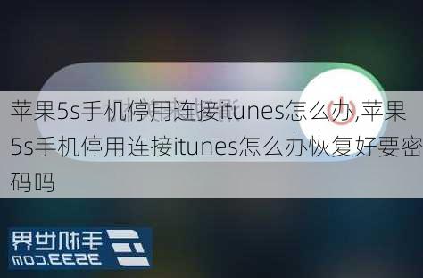 苹果5s手机停用连接itunes怎么办,苹果5s手机停用连接itunes怎么办恢复好要密码吗