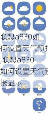 联想a830如何设置天气预报,联想a830如何设置天气预报显示