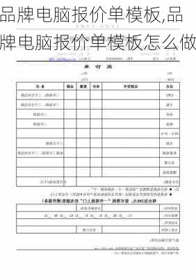 品牌电脑报价单模板,品牌电脑报价单模板怎么做