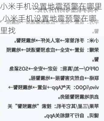 小米手机设置地震预警在哪里,小米手机设置地震预警在哪里找