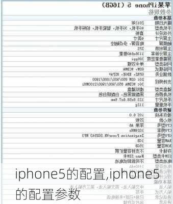 iphone5的配置,iphone5的配置参数