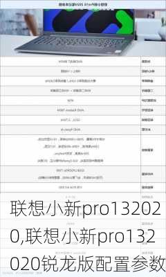 联想小新pro132020,联想小新pro132020锐龙版配置参数