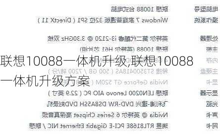 联想10088一体机升级,联想10088一体机升级方案