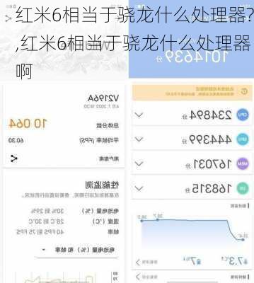 红米6相当于骁龙什么处理器?,红米6相当于骁龙什么处理器啊