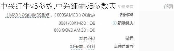 中兴红牛v5参数,中兴红牛v5参数表