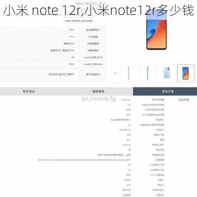 小米 note 12r,小米note12r多少钱