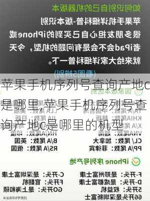 苹果手机序列号查询产地c是哪里,苹果手机序列号查询产地c是哪里的机型