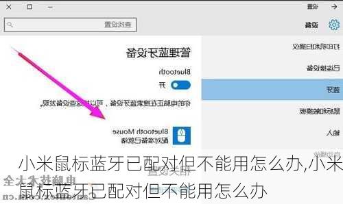 小米鼠标蓝牙已配对但不能用怎么办,小米鼠标蓝牙已配对但不能用怎么办