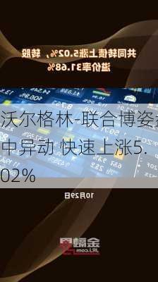 沃尔格林-联合博姿盘中异动 快速上涨5.02%