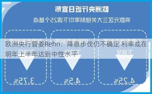 欧洲央行管委Rehn：降息步伐仍不确定 利率或在明年上半年达到中性水平