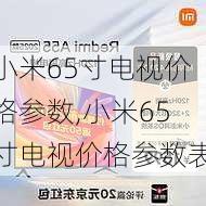 小米65寸电视价格参数,小米65寸电视价格参数表