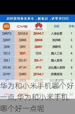 华为和小米手机哪个好一点,华为和小米手机哪个好一点呢