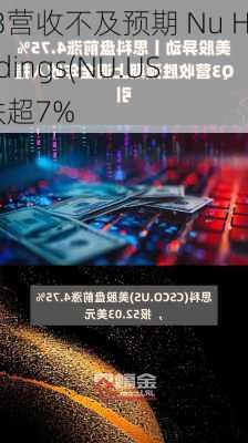 Q3营收不及预期 Nu Holdings(NU.US)跌超7%