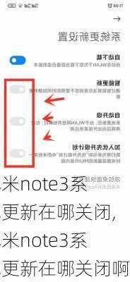 小米note3系统更新在哪关闭,小米note3系统更新在哪关闭啊