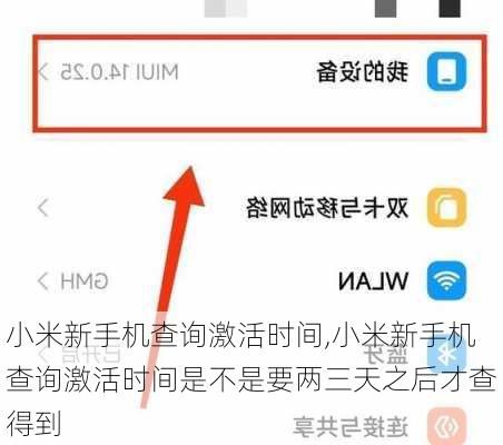 小米新手机查询激活时间,小米新手机查询激活时间是不是要两三天之后才查得到