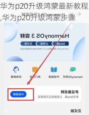 华为p20升级鸿蒙最新教程,华为p20升级鸿蒙步骤