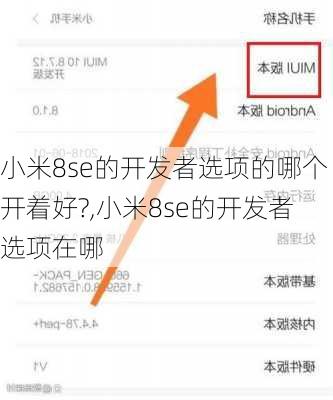 小米8se的开发者选项的哪个开着好?,小米8se的开发者选项在哪