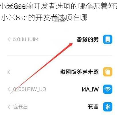 小米8se的开发者选项的哪个开着好?,小米8se的开发者选项在哪