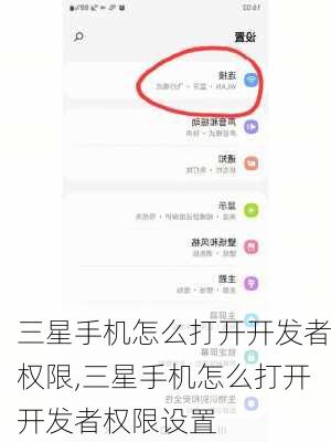三星手机怎么打开开发者权限,三星手机怎么打开开发者权限设置