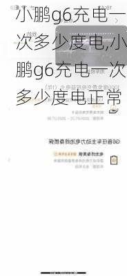 小鹏g6充电一次多少度电,小鹏g6充电一次多少度电正常