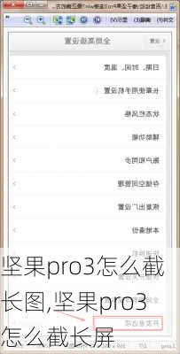 坚果pro3怎么截长图,坚果pro3怎么截长屏