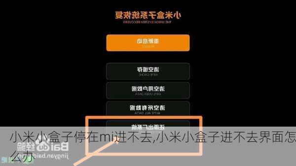 小米小盒子停在mi进不去,小米小盒子进不去界面怎么办