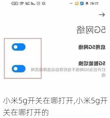 小米5g开关在哪打开,小米5g开关在哪打开的