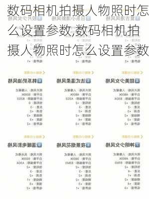 数码相机拍摄人物照时怎么设置参数,数码相机拍摄人物照时怎么设置参数