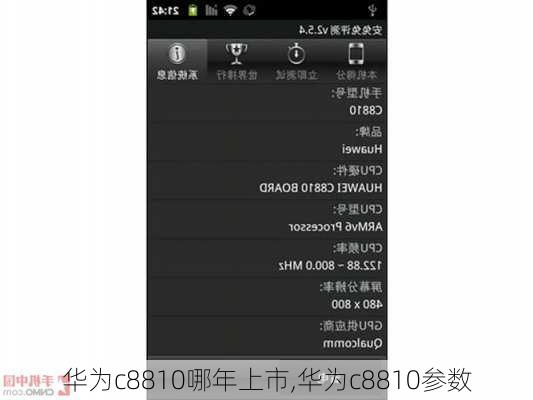 华为c8810哪年上市,华为c8810参数