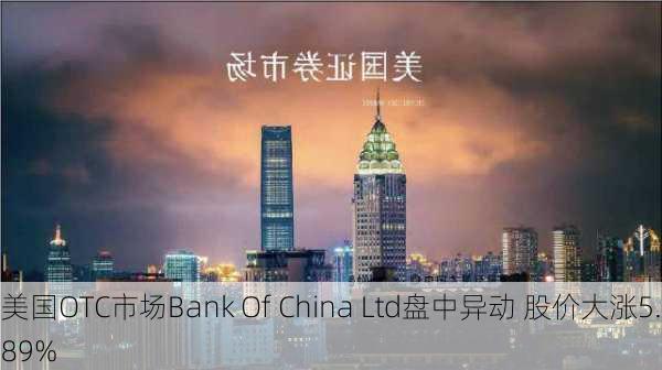 美国OTC市场Bank Of China Ltd盘中异动 股价大涨5.89%