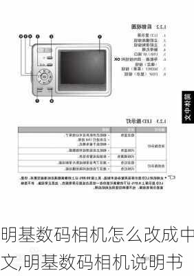 明基数码相机怎么改成中文,明基数码相机说明书