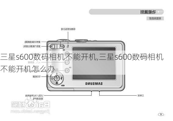 三星s600数码相机不能开机,三星s600数码相机不能开机怎么办