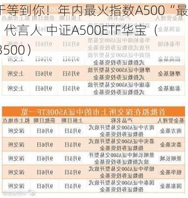 终于等到你！年内最火指数A500“最佳”代言人 中证A500ETF华宝（563500）