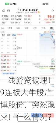 一线游资被埋！9连板大牛股广博股份，突然熄火！什么情况？