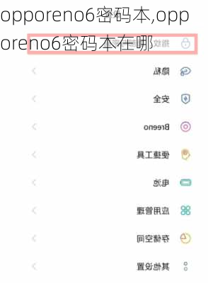 opporeno6密码本,opporeno6密码本在哪