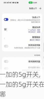 一加的5g开关,一加的5g开关在哪